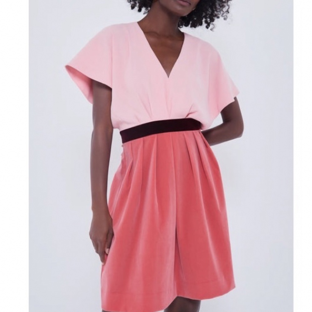 Tuckernuck pomander place Isabelle pink velvet mini dress S